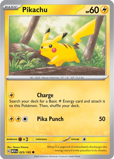 Scarlet & Violet 151 - 025/165 Pikachu Common