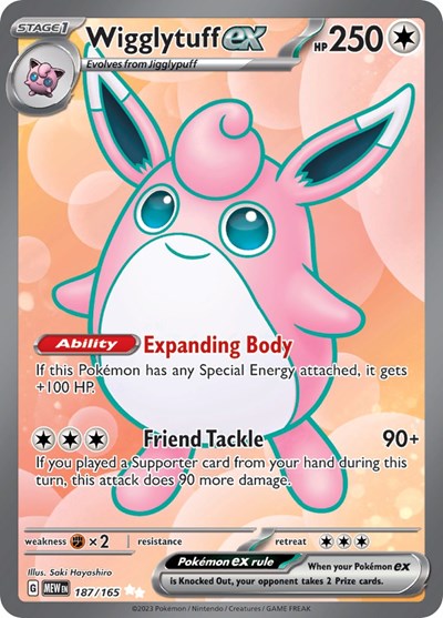 Scarlet & Violet 151 - 187/165 Wigglytuff ex Ultra Rare