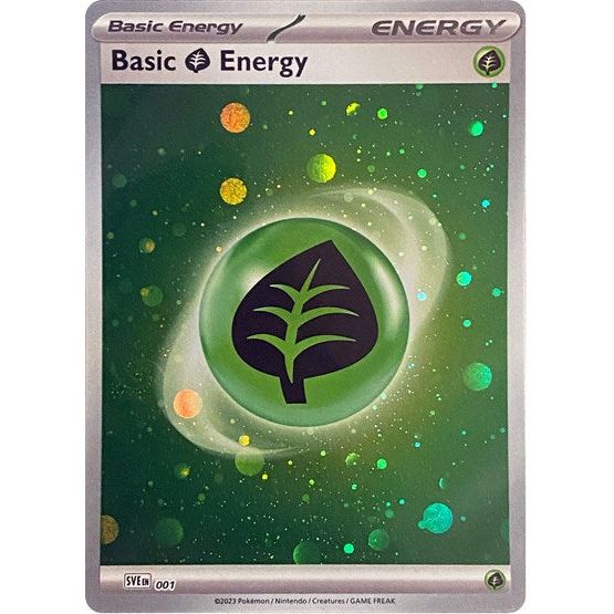 Scarlet & Violet 151 - 001 Basic Grass Energy (Cosmos Holo) Common