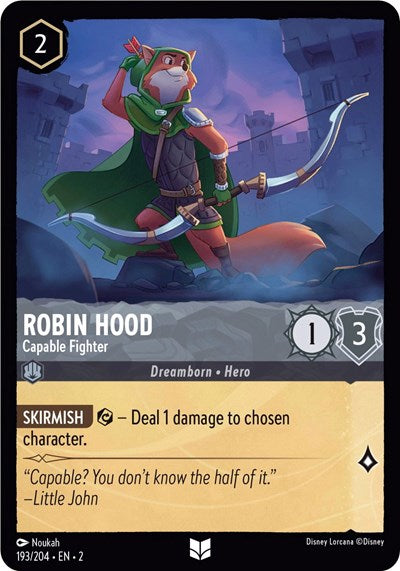 Lorcana - Rise of the Floodborn - 193/204 Robin Hood - Capable Fighter Uncommon