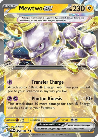 Scarlet & Violet Paradox Rift - 058/182 Mewtwo ex Double Rare