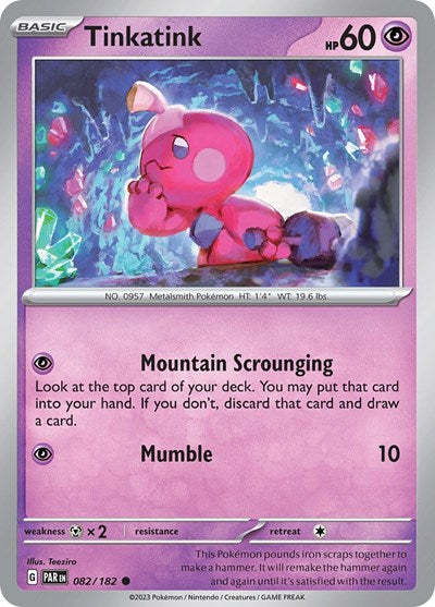 Scarlet & Violet Paradox Rift - 082/182 Tinkatink Common