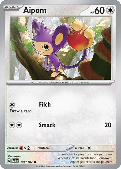 Scarlet & Violet Paradox Rift - 145/182 Aipom Common