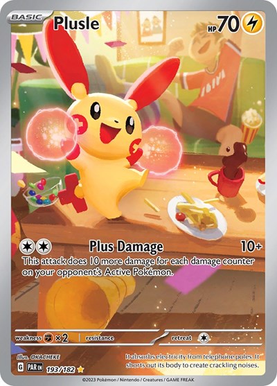 Scarlet & Violet Paradox Rift - 193/182 Plusle Illustration Rare