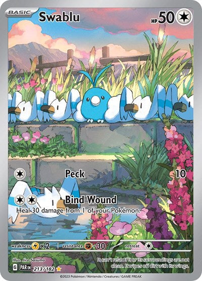 Scarlet & Violet Paradox Rift - 213/182 Swablu Illustration Rare