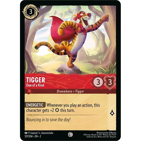 Lorcana - Rise of the Floodborn - 127/204 Tigger - One of a Kind Common