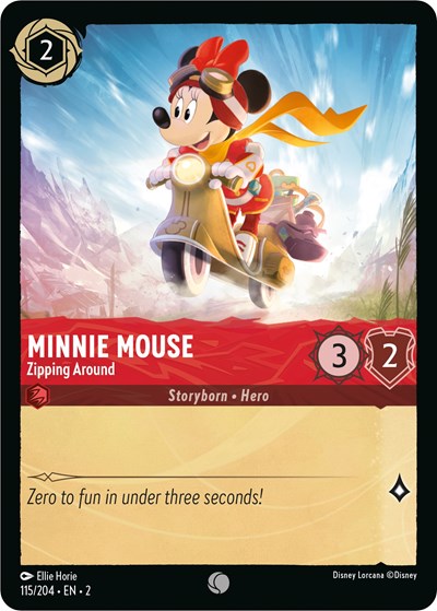 Lorcana - Rise of the Floodborn - 115/204 Minnie Mouse - Zipping Around Common