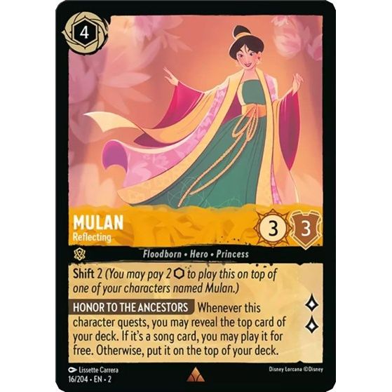 Lorcana - Rise of the Floodborn - 016/204 Mulan - Reflecting Rare