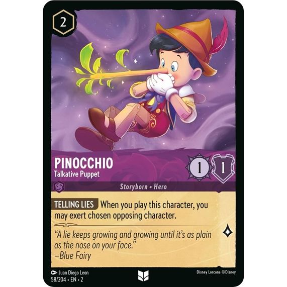 Lorcana - Rise of the Floodborn - 058/204 Pinocchio - Talkative Puppet Uncommon