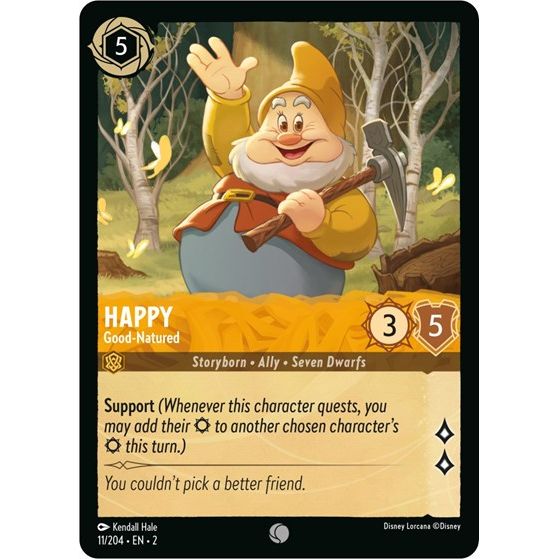 Lorcana - Rise of the Floodborn - 011/204 Happy - Good-Natured Common