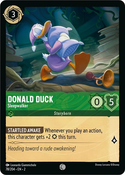 Lorcana - Rise of the Floodborn - 78/204 Donald Duck - Sleepwalker Common