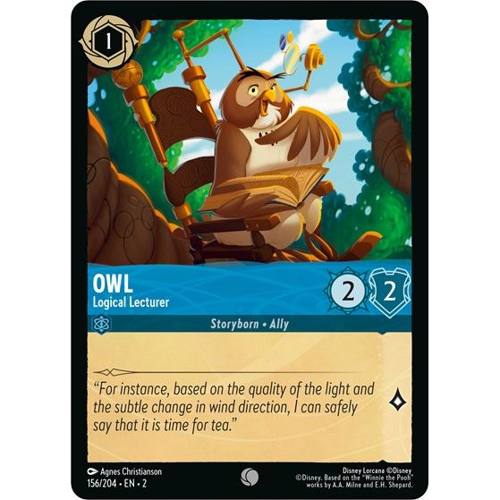 Lorcana - Rise of the Floodborn - 156/204 Owl - Logical Lecturer Common