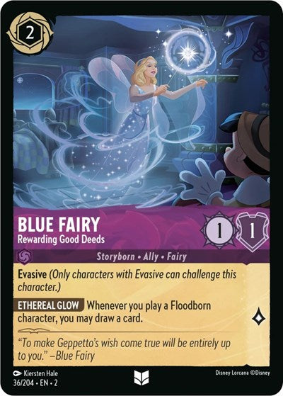 Lorcana - Rise of the Floodborn - 36/204 Blue Fairy - Rewarding Good Deeds Uncommon