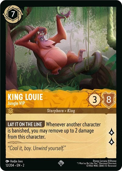 Lorcana - Rise of the Floodborn - 12/204 King Louie - Jungle VIP Super Rare