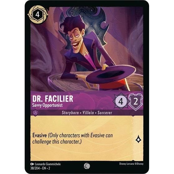 Lorcana - Rise of the Floodborn - 038/204 Dr. Facilier - Savvy Opportunist Common