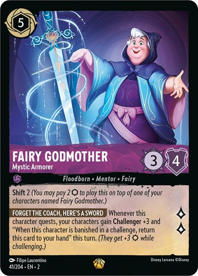 Lorcana - Rise of the Floodborn - 041/204 Fairy Godmother - Mystic Armorer Legendary