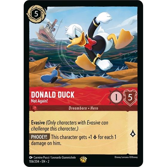 Lorcana - Rise of the Floodborn - 106/204 Donald Duck - Not Again! Legendary
