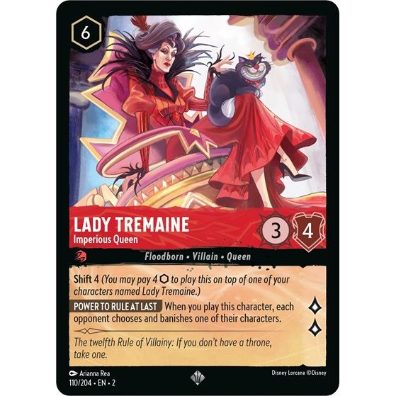 Lorcana - Rise of the Floodborn - 110/204 Lady Tremaine - Imperious Queen Super Rare