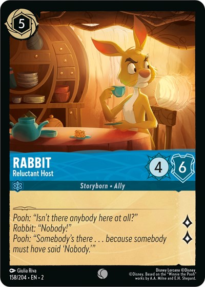 Lorcana - Rise of the Floodborn - 158/204 Rabbit - Reluctant Host Common