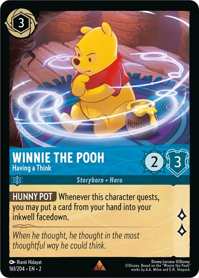 Lorcana - Rise of the Floodborn - 161/204 Winnie the Pooh - Having a Think Rare