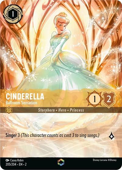 Lorcana - Rise of the Floodborn - 205/204 Cinderella - Ballroom Sensation (Enchanted) Enchanted