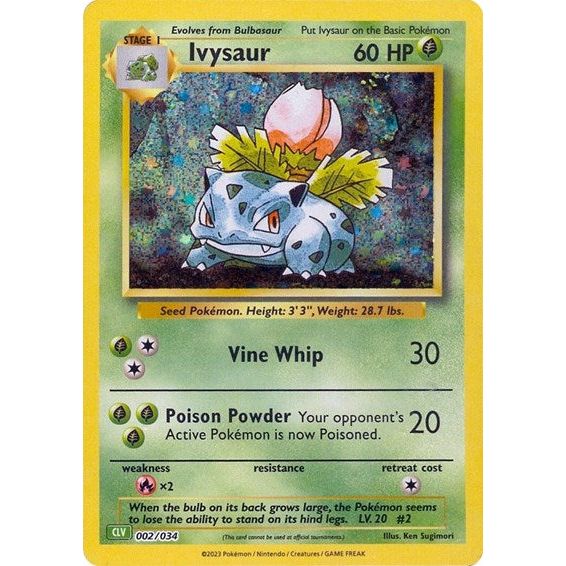 Pokemon Trading Card Game Classic - 002/034 Ivysaur Classic Collection