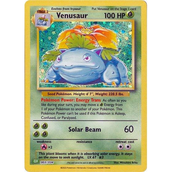 Pokemon Trading Card Game Classic - 003/034 Venusaur Classic Collection