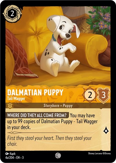 Lorcana - Into The Inklands - 4a/204 Dalmatian Puppy - Tail Wagger (4a/204) Common