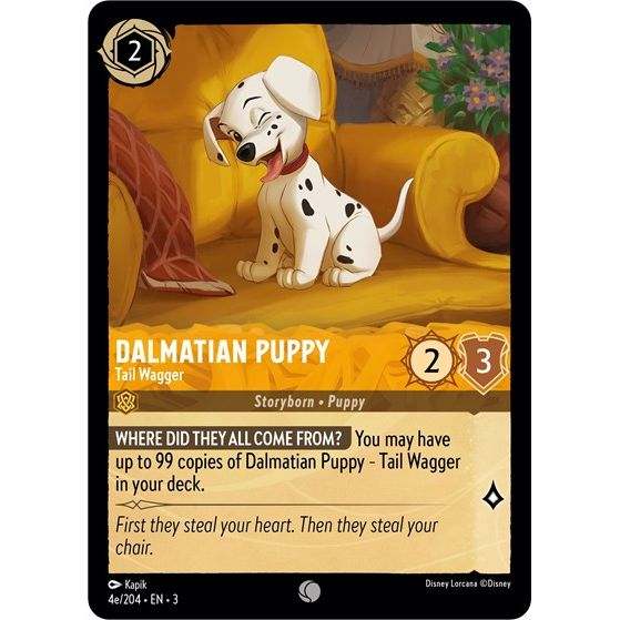 Lorcana - Into The Inklands - 04e/204 Dalmatian Puppy - Tail Wagger (4e/204) Common