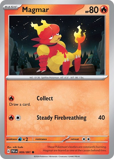 Scarlet & Violet Paldean Fates - 009/091 Magmar Common