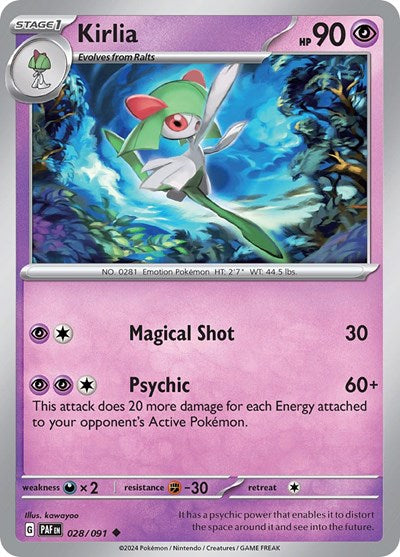 Scarlet & Violet Paldean Fates - 028/091 Kirlia Common