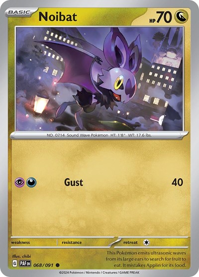 Scarlet & Violet Paldean Fates - 068/091 Noibat Common