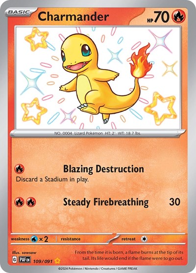 Scarlet & Violet Paldean Fates - 109/091 Charmander Shiny Rare