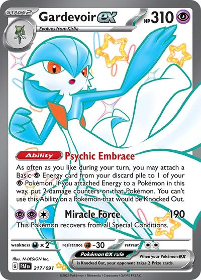 Scarlet & Violet Paldean Fates - 217/091 Gardevoir ex Shiny Ultra Rare