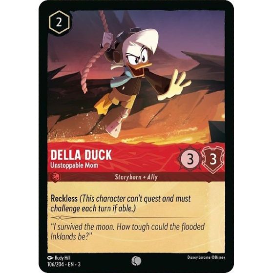 Lorcana - Into The Inklands - 106/204 Della Duck - Unstoppable Mom Common