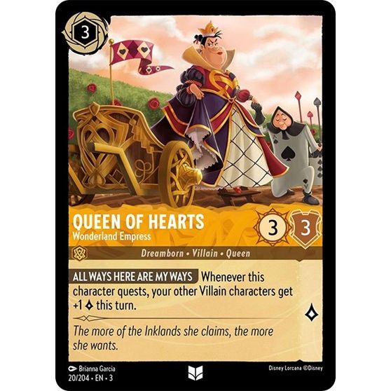 Lorcana - Into The Inklands - 020/204 Queen of Hearts - Wonderland Empress Uncommon