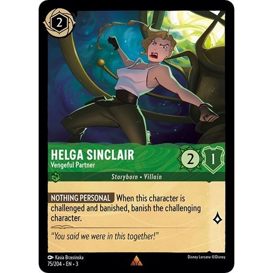 Lorcana - Into The Inklands - 075/204 Helga Sinclair - Vengeful Partner Rare
