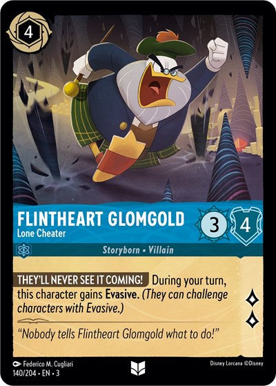 Lorcana - Into The Inklands - 140/204 Flintheart Glomgold - Lone Cheater Uncommon