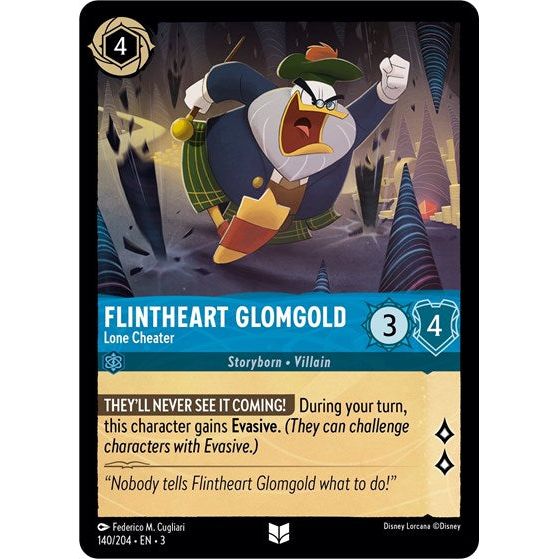 Lorcana - Into The Inklands - 140/204 Flintheart Glomgold - Lone Cheater Uncommon