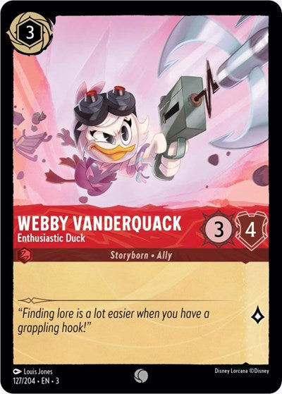 Lorcana - Into The Inklands - 127/204 Webby Vanderquack - Enthusiastic Duck Common