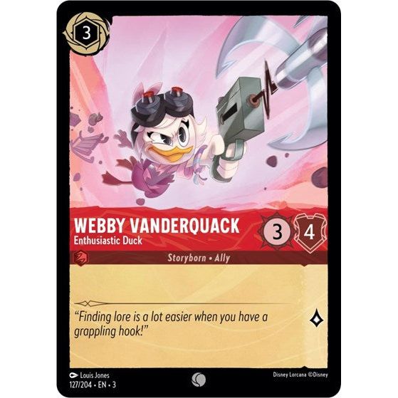 Lorcana - Into The Inklands - 127/204 Webby Vanderquack - Enthusiastic Duck Common