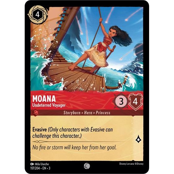 Lorcana - Into The Inklands - 117/204 Moana - Undeterred Voyager Common