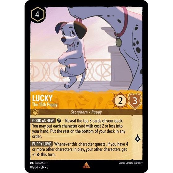 Lorcana - Into The Inklands - 008/204 Lucky - The 15th Puppy Rare