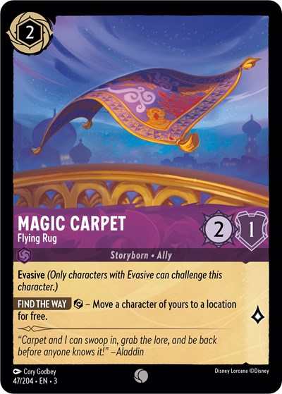 Lorcana - Into The Inklands - 47/204 Magic Carpet - Flying Rug Common