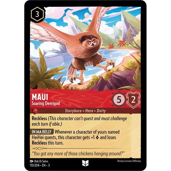 Lorcana - Into The Inklands - 113/204 Maui - Soaring Demigod Uncommon