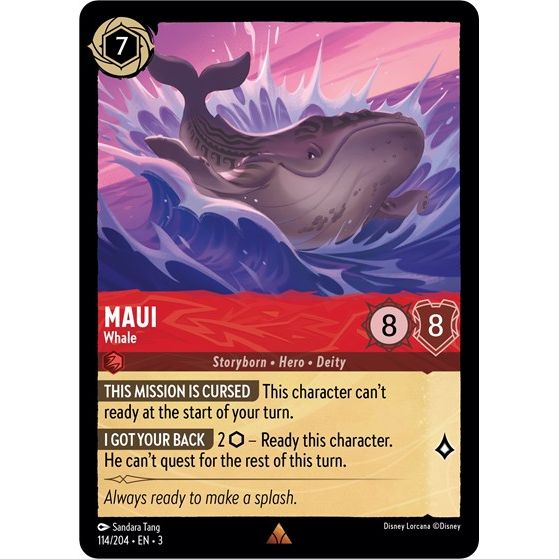 Lorcana - Into The Inklands - 114/204 Maui - Whale Rare