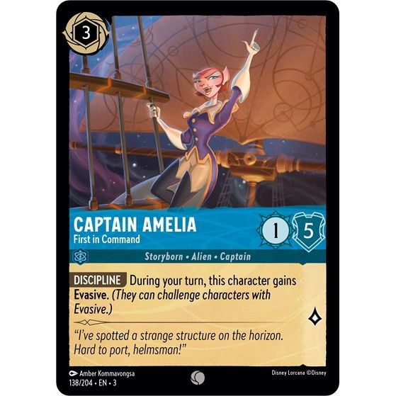 Lorcana - Into The Inklands - 138/204 Captain Amelia - First in Command Common