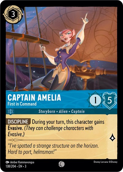 Lorcana - Into The Inklands - 138/204 Captain Amelia - First in Command Common