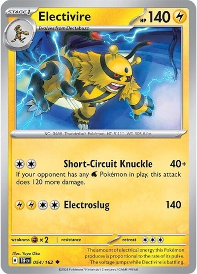 Scarlet & Violet Temporal Forces - 054/162 Electivire Uncommon