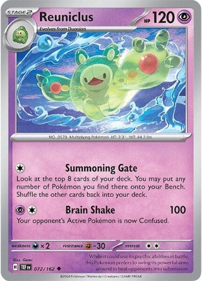 Scarlet & Violet Temporal Forces - 072/162 Reuniclus Uncommon